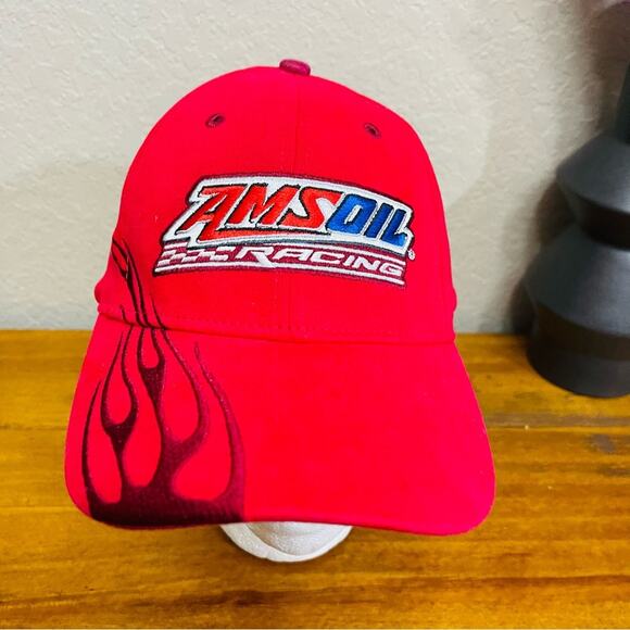 Amsoil racing nascar hat red cap one size fit all - Picture 2 of 8